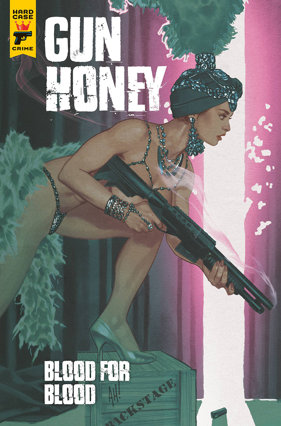 Hard Case Crime Gun Honey Blood For Blood #1 Cover A Regular Adam Hughes Cover