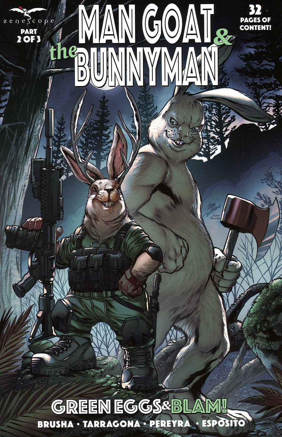 Man Goat And The Bunny Man Green Eggs And BLAM #2 Cover A Regular Igor Vitorino Cover