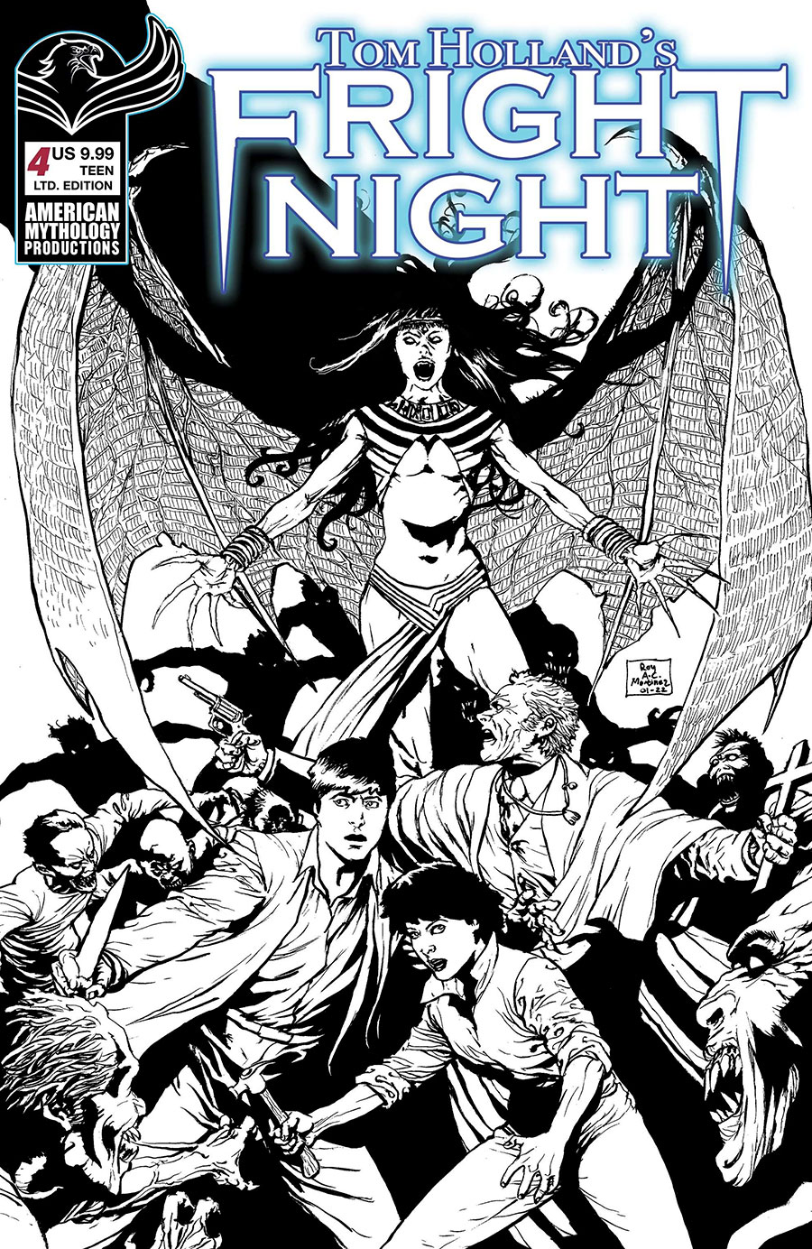 Tom Hollands Fright Night #4 Cover D Limited Edition Roy Allan Martinez Black & White Cover