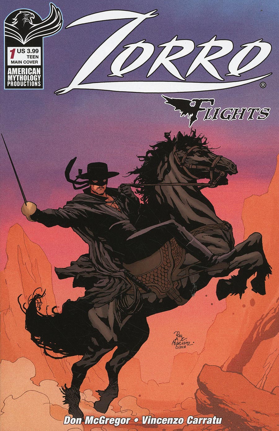 Zorro Flights #1 Cover H Regular Roy Allan Martinez Cover With Zorro Series 2 Promo Card
