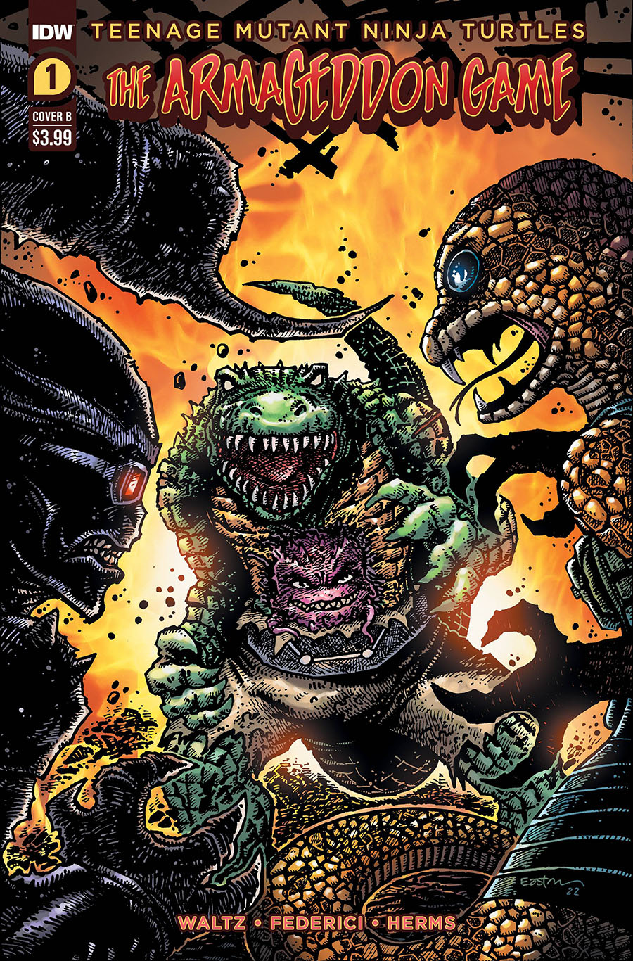 Teenage Mutant Ninja Turtles Armageddon Game #1 Cover B Variant Kevin Eastman Cover