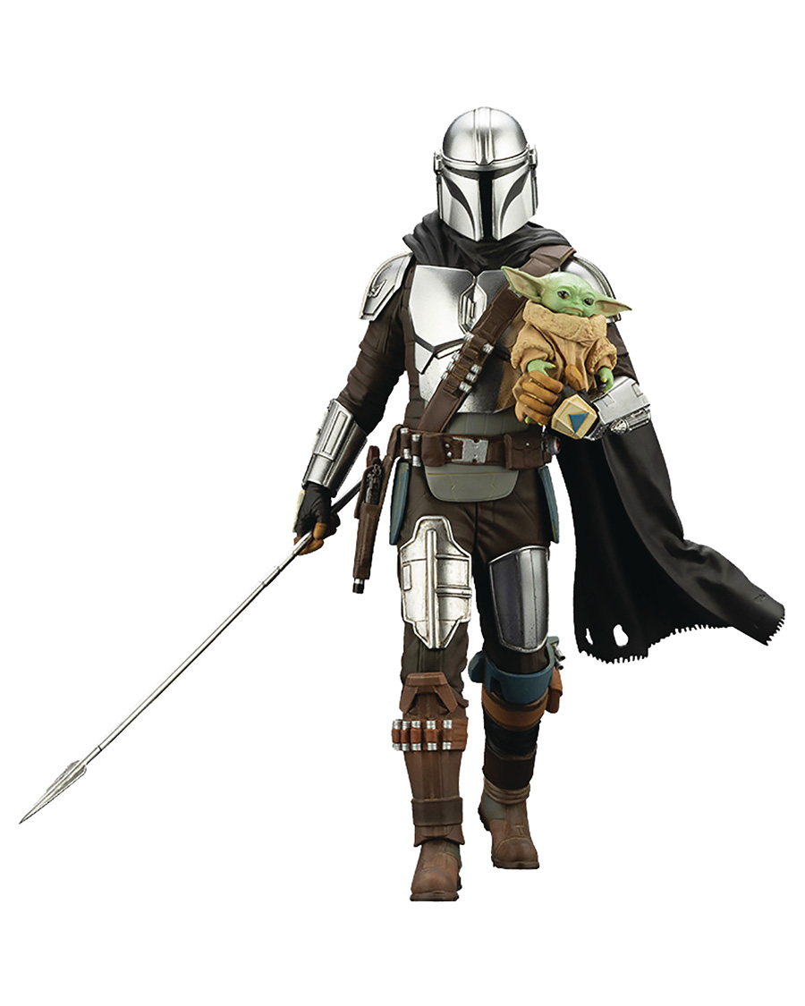 Star Wars The Mandalorian & Grogu With Beskar Staff ARTFX PVC Statue
