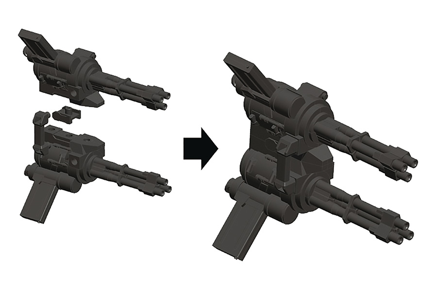 Modeling Support Goods Hand Gatling Gun Plastic Model Kit