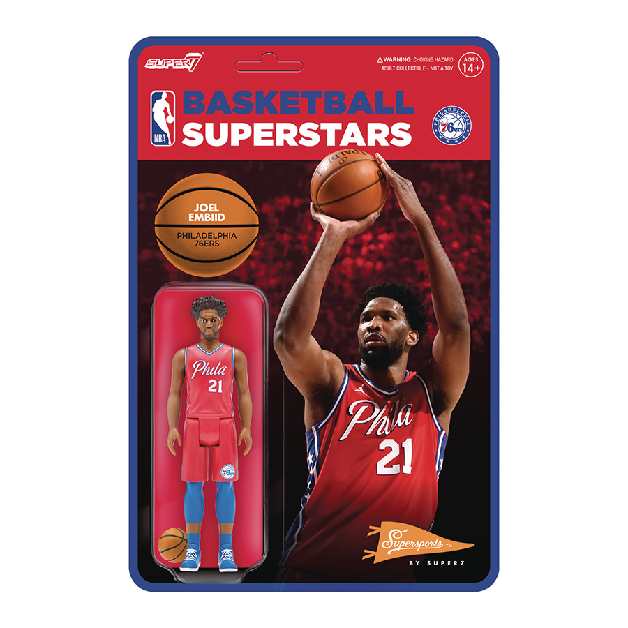 NBA Modern ReAction Figure Wave 3 - 76ers Joel Embiid Red Jersey