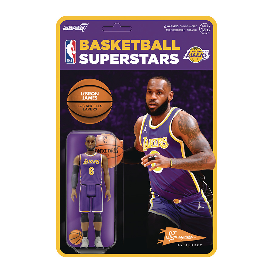 NBA Modern ReAction Figure Wave 3 - Lakers LeBron James Purple Jersey