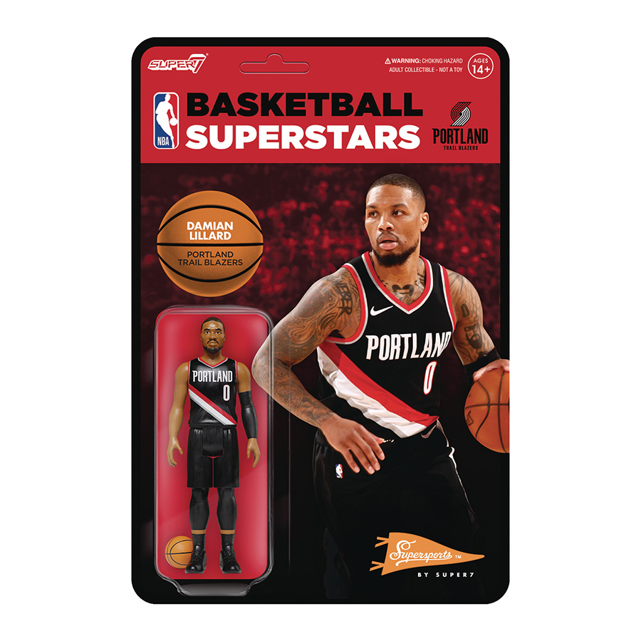 NBA Modern ReAction Figure Wave 4 - Trail Blazers Damian Lillard Black Jersey