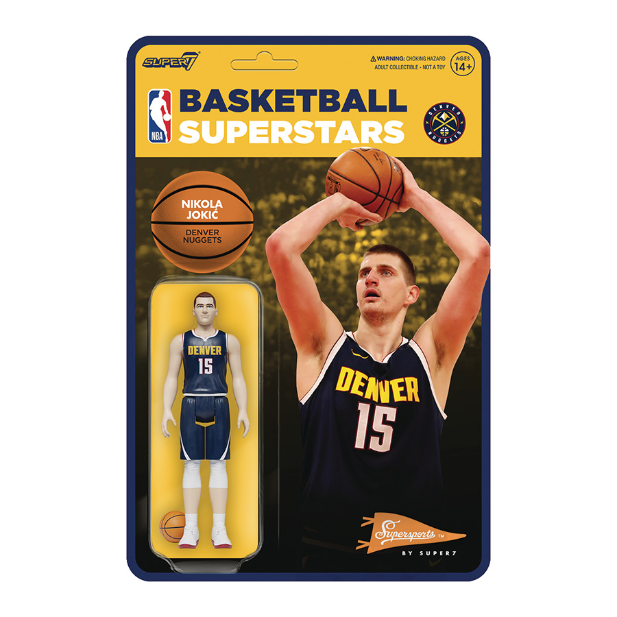 NBA Modern ReAction Figure Wave 4 - Nuggets Nikola Jokic Blue Jersey