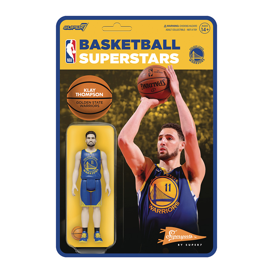 NBA Modern ReAction Figure Wave 4 - Warriors Klay Thompson Blue Jersey