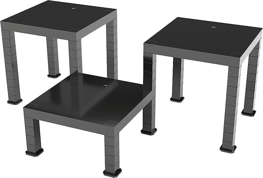 Simple Stand Build-On Type 3-Piece Set Black Version