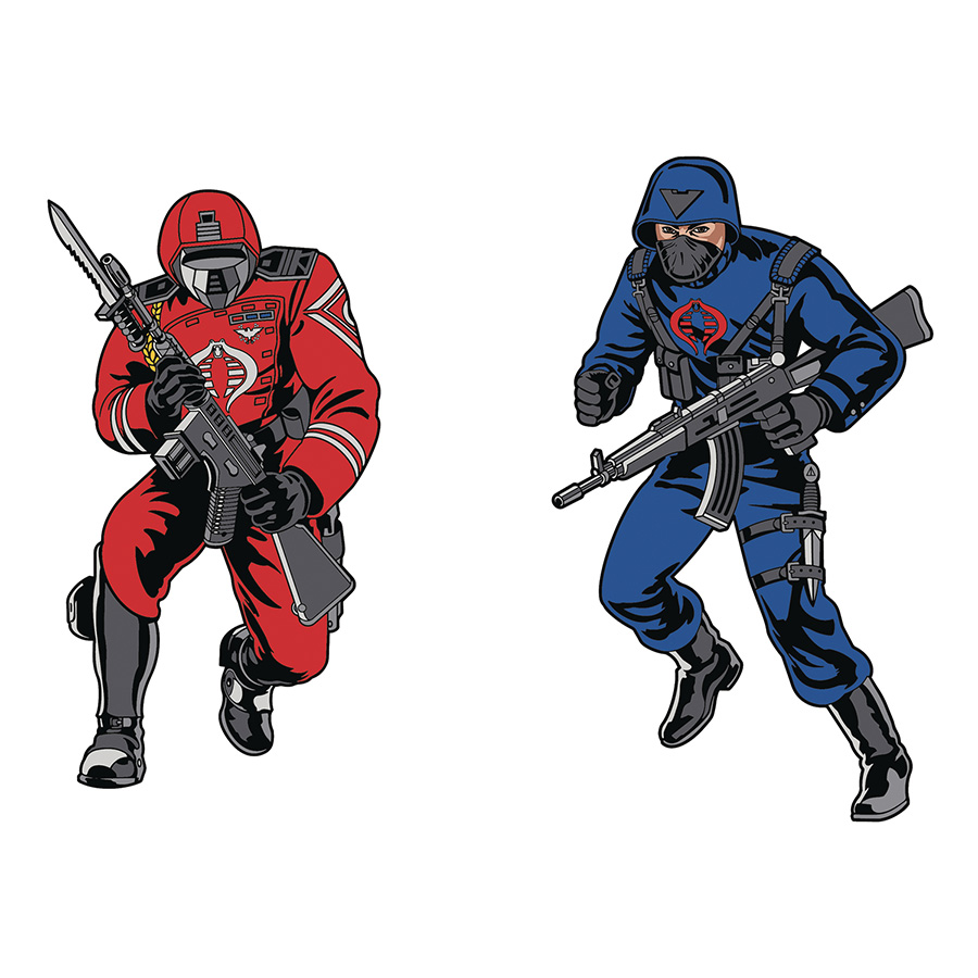 GI Joe Crimson Guard x Cobra Officer Retro Pin Set