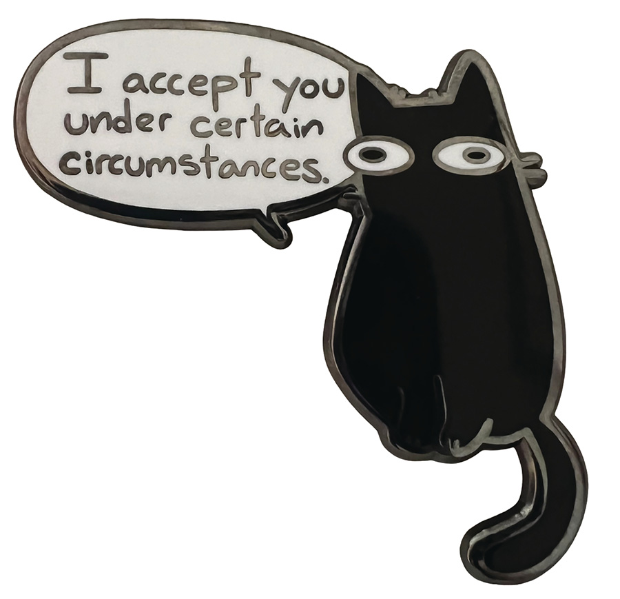 Sarahs Scribbles Pin - Accept You Cat
