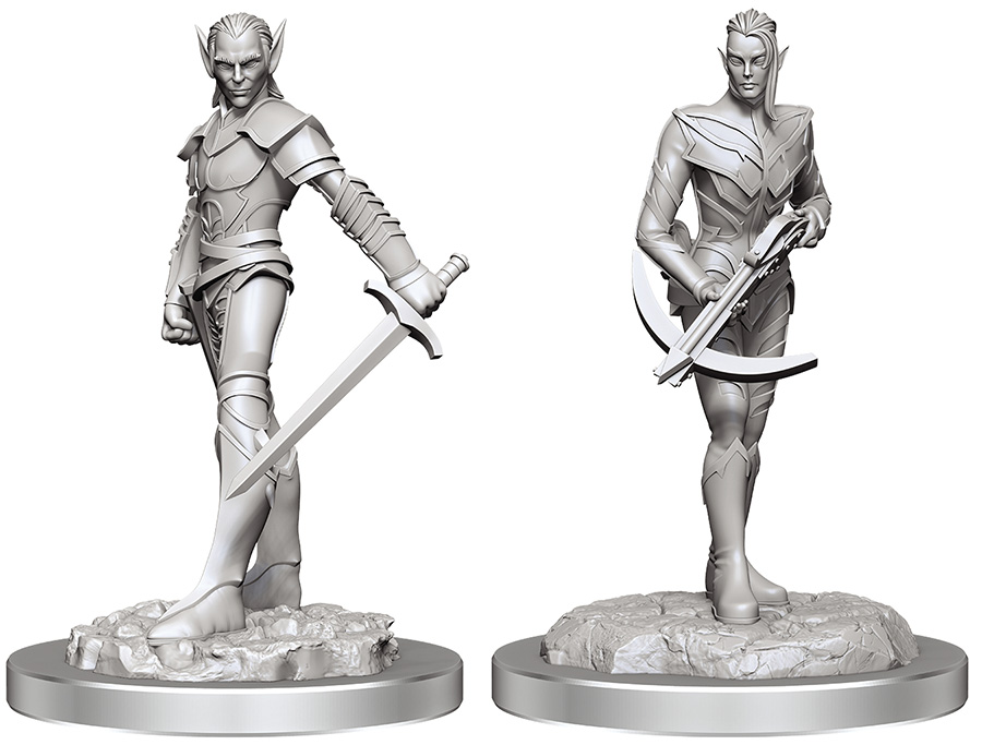 Dungeons & Dragons Nolzurs Marvelous Unpainted Miniature - Drow Fighters
