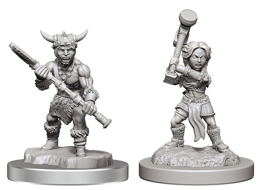 Dungeons & Dragons Nolzurs Marvelous Unpainted Miniature - Halfling Barbarians