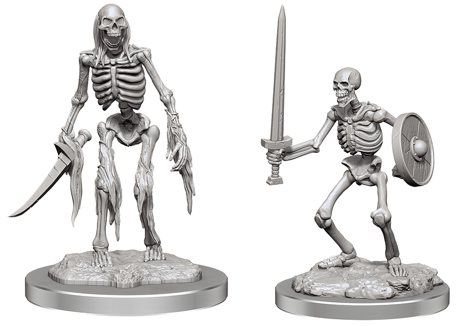 WizKids Deep Cuts Unpainted Miniature - Skeletons