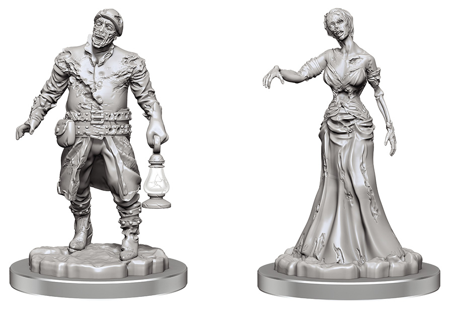 WizKids Deep Cuts Unpainted Miniature - Zombies