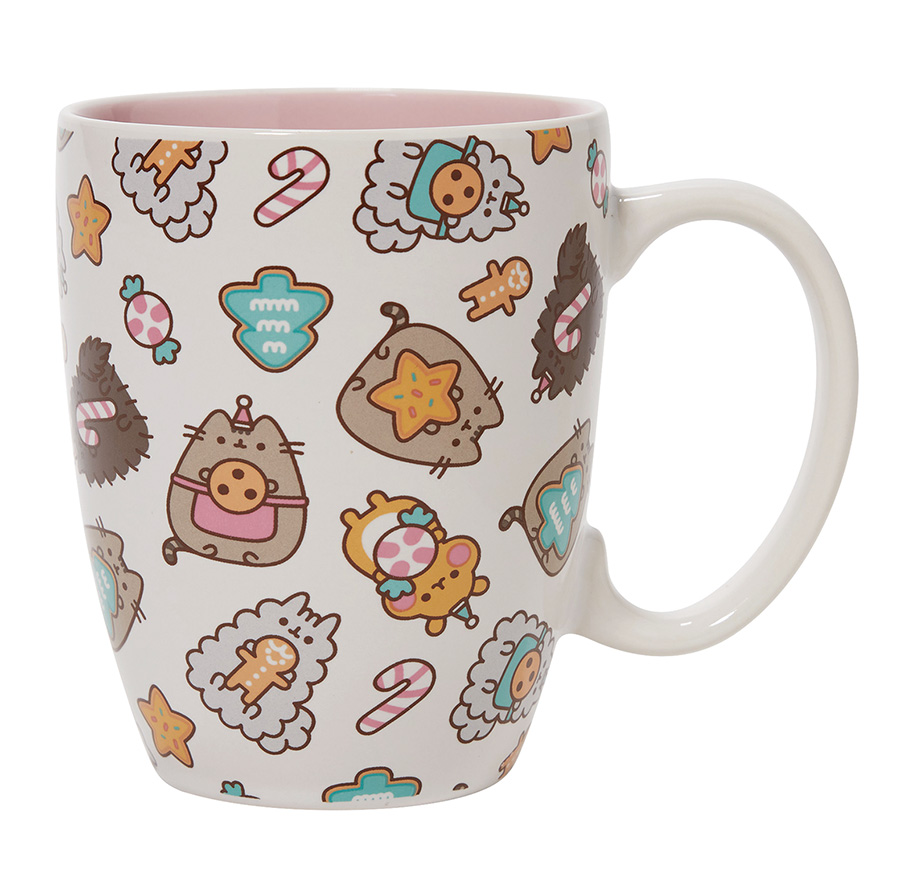 Pusheen 12-Ounce Ceramic Mug - Christmas Cookie & Friends