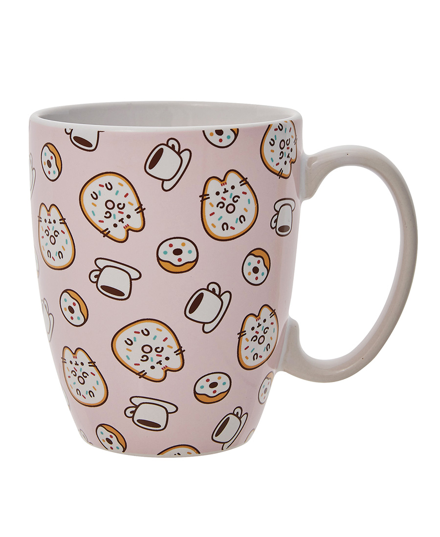 Pusheen 12-Ounce Ceramic Mug - Donuts & Coffee