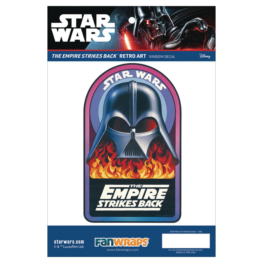 Star Wars Window Decal - Empire Strikes Back Retro Art