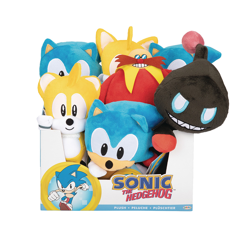 Sonic The Hedgehog 9-Inch Basic Plush Wave 6 Assortment Case