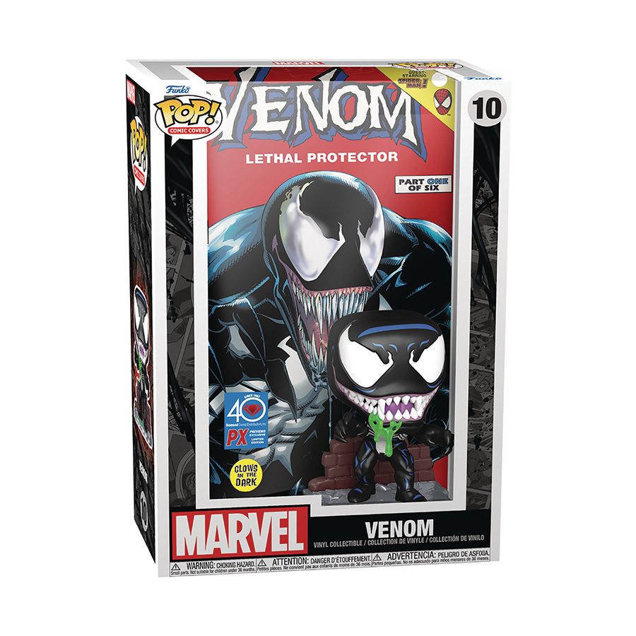POP Marvel Comic Cover Venom Lethal Protector Glow-In-The-Dark Previews Exclusive Vinyl Bobble Head