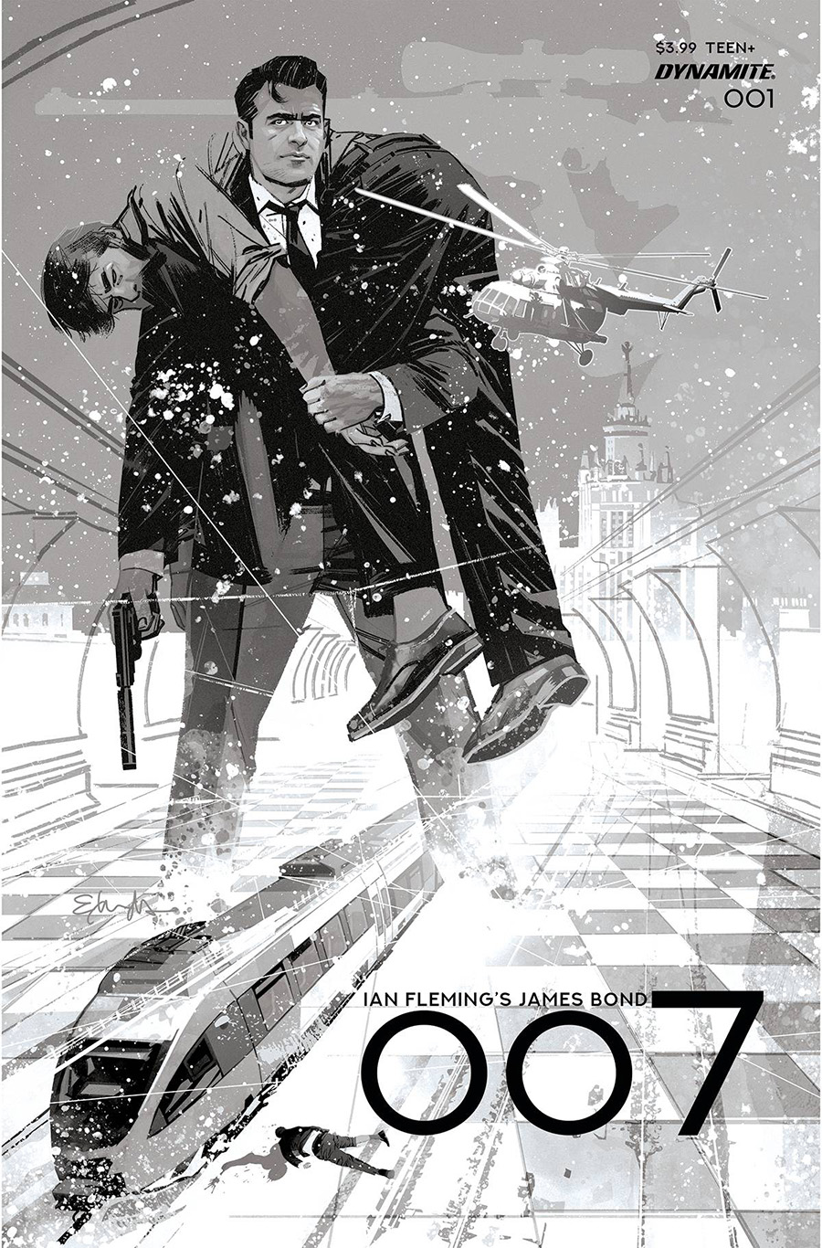 007 #1 Cover F Incentive Tommy Lee Edwards Black & White Cover