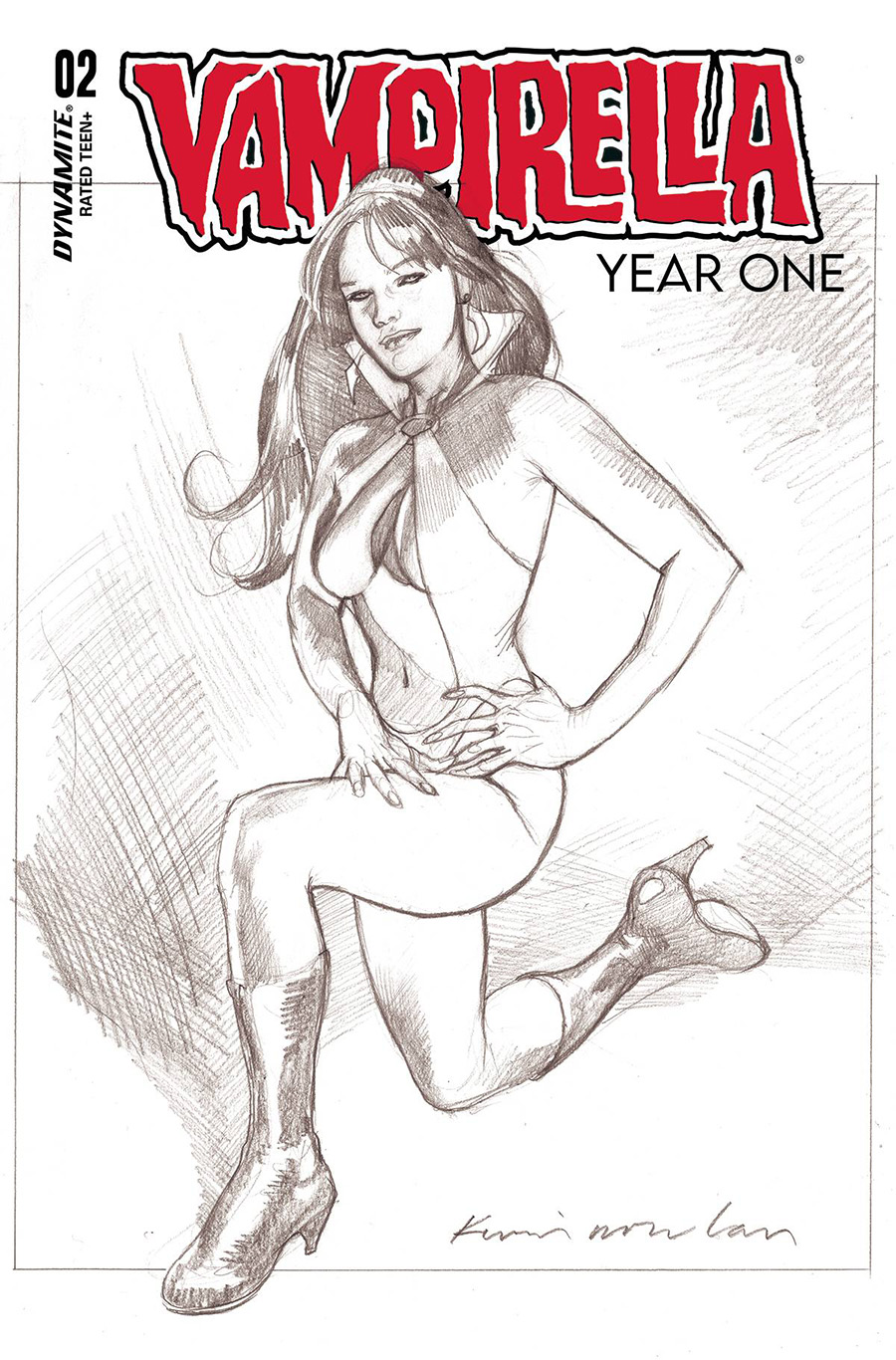 Vampirella Year One #2 Cover F Incentive Kevin Nowlan Pencils Variant Cover