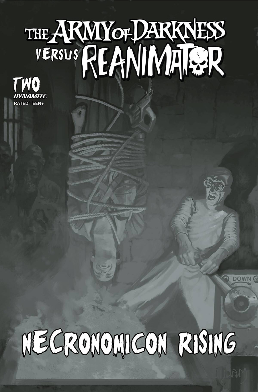 Army Of Darkness vs Reanimator Necronomicon Rising #2 Cover F Incentive Arthur Suydam Black & White Cover