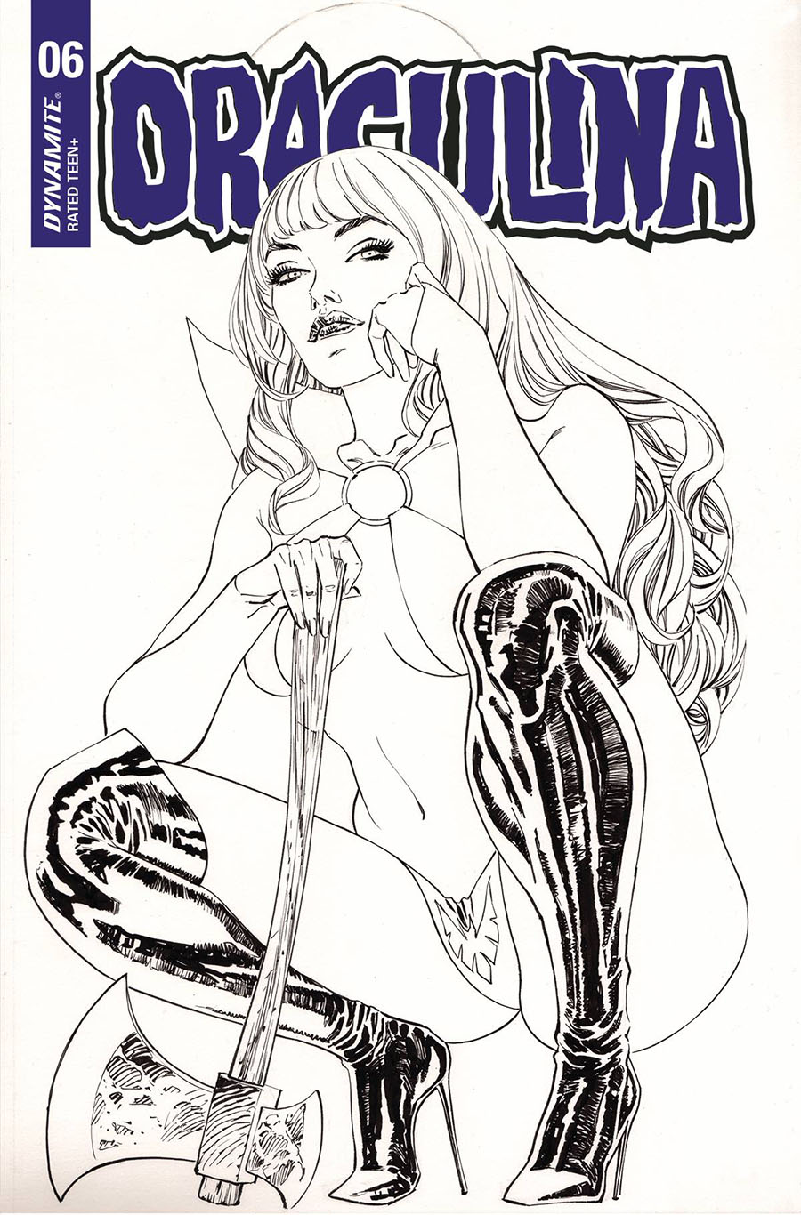 Draculina #6 Cover G Incentive Guillem March Black & White Cover
