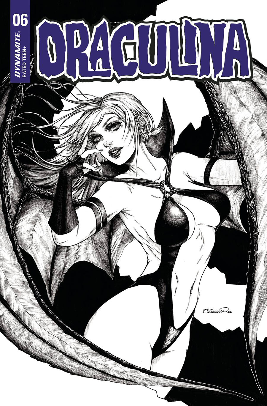 Draculina #6 Cover H Incentive Collette Turner Black & White Cover