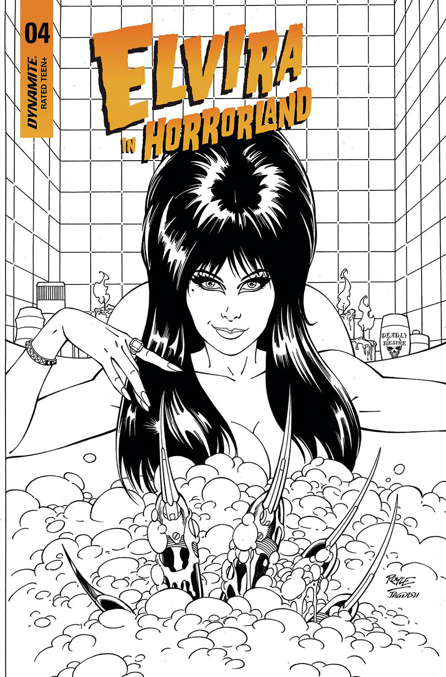 Elvira In Horrorland #4 Cover F Incentive John Royle Black & White Cover