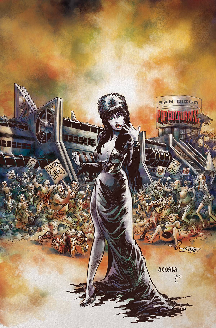 Elvira Wrath Of Con #1 (One Shot) Cover B Variant Dave Acosta Virgin Cover