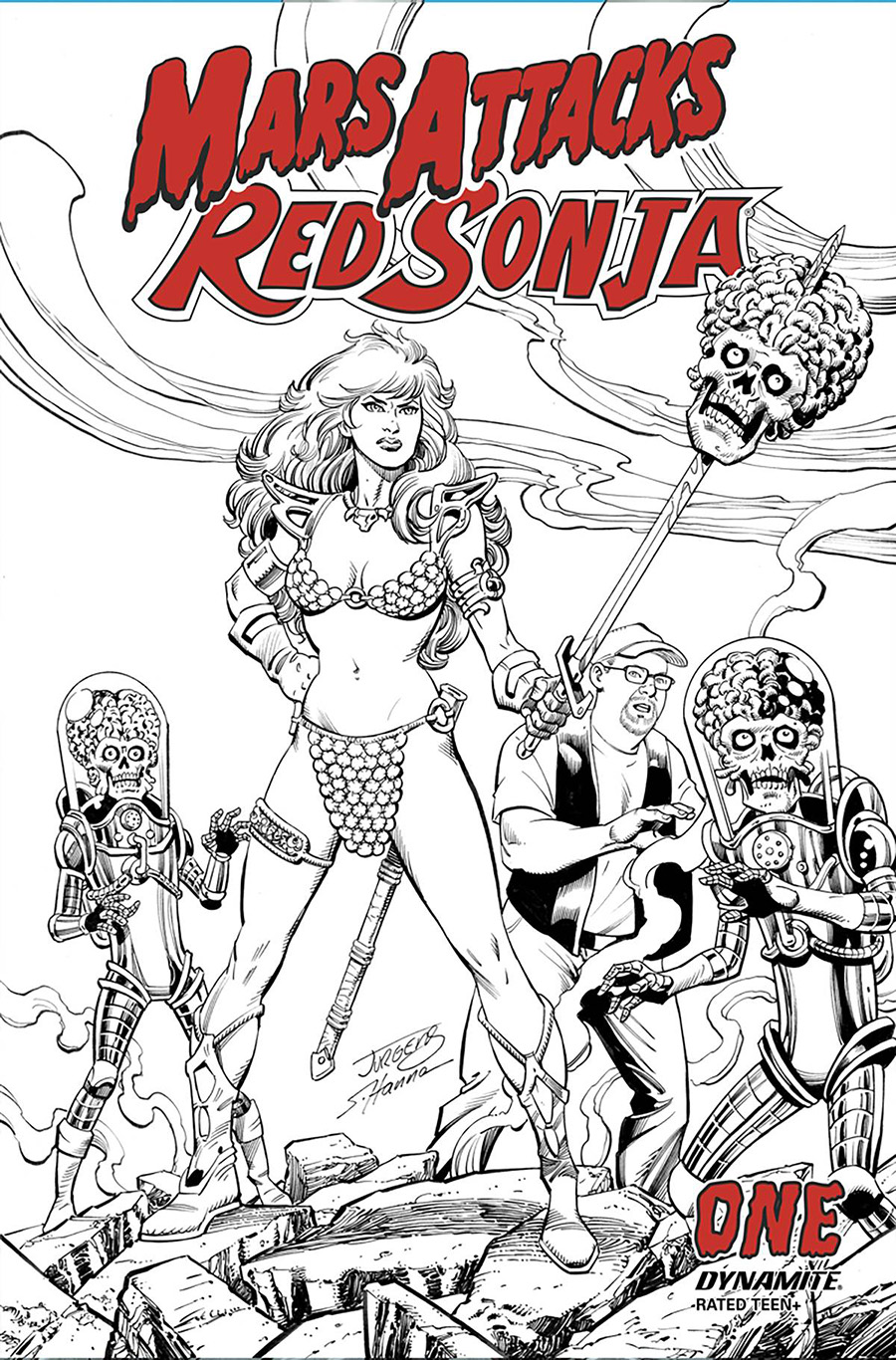 Mars Attacks Red Sonja #1 Cover W Dan Jurgens Special Line Art Cover