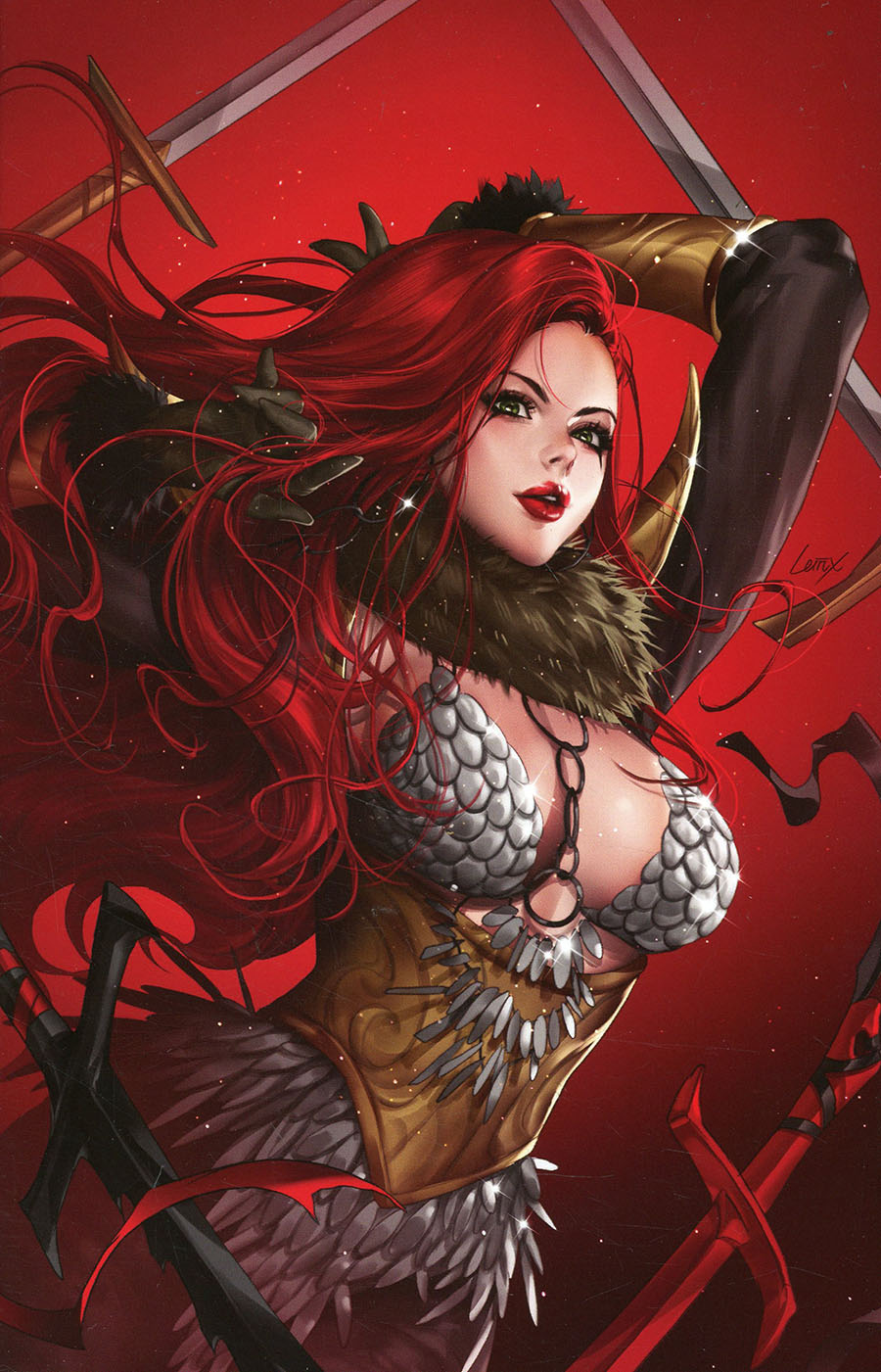 Red Sonja Vol 9 #12 Cover K Limited Edition Lesley Leirix Li Virgin Cover