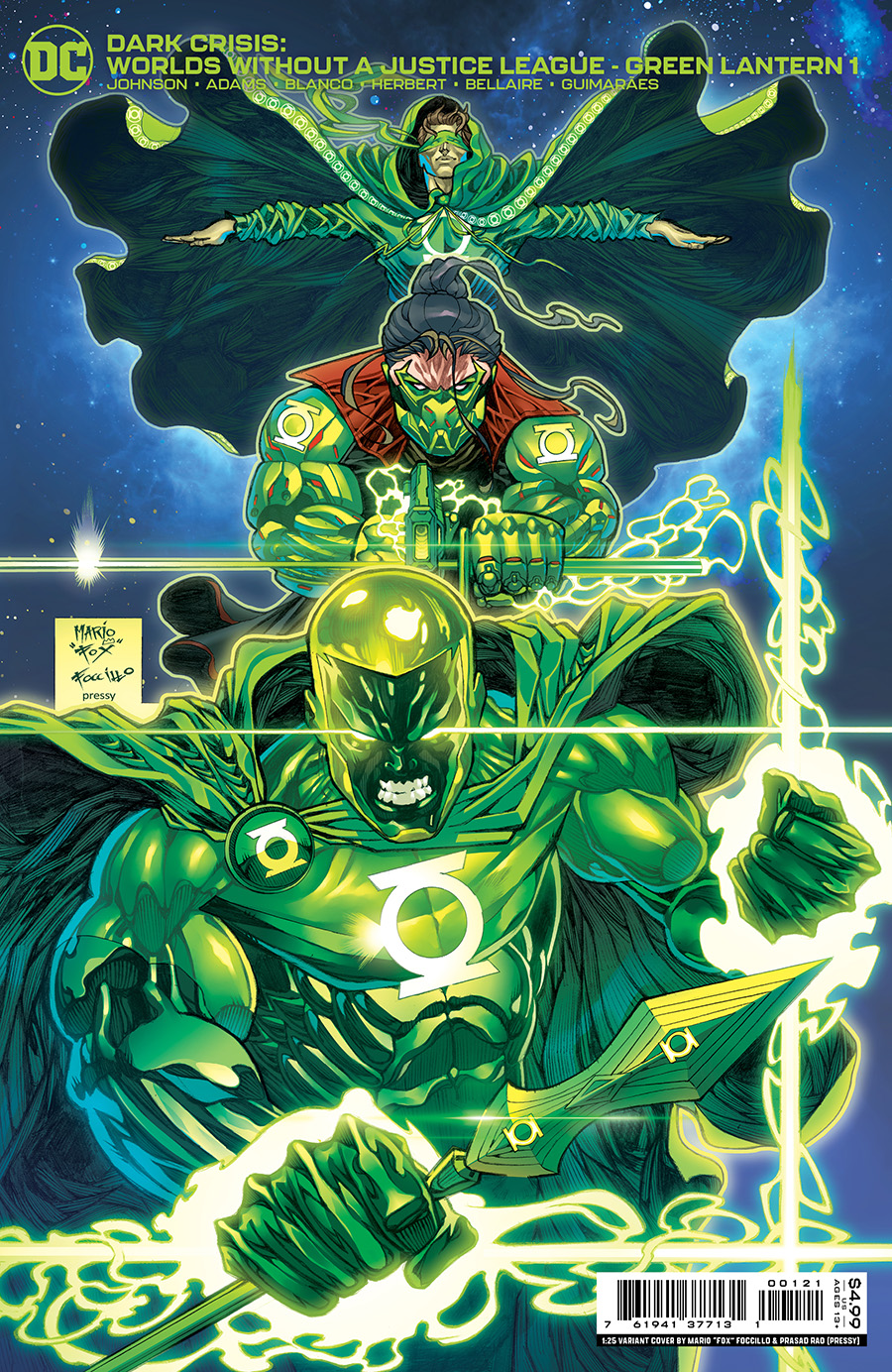 Dark Crisis Worlds Without A Justice League Green Lantern #1 (One Shot) Cover B Incentive Mario Foccillo Variant Cover