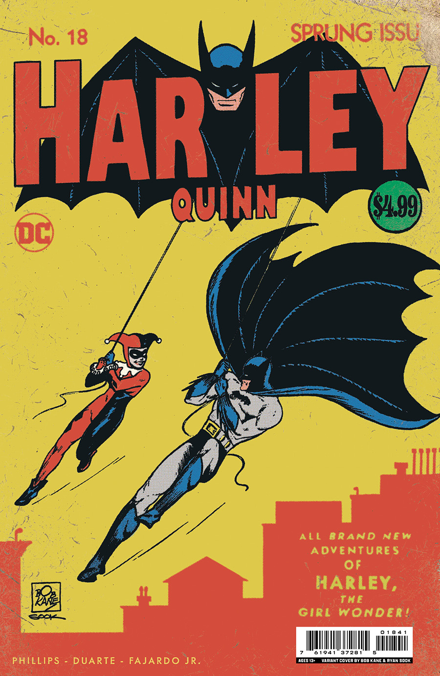 Harley Quinn Vol 4 #18 Cover C Variant Ryan Sook Homage Card Stock Cover