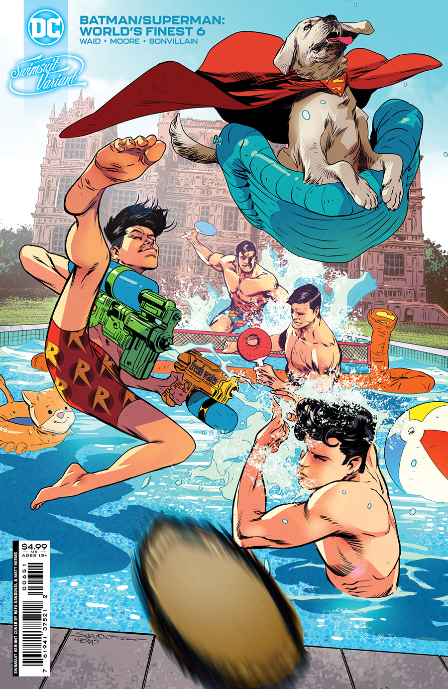 Batman Superman Worlds Finest #6 Cover C Variant Rafa Sandoval Swimsuit Card Stock Cover