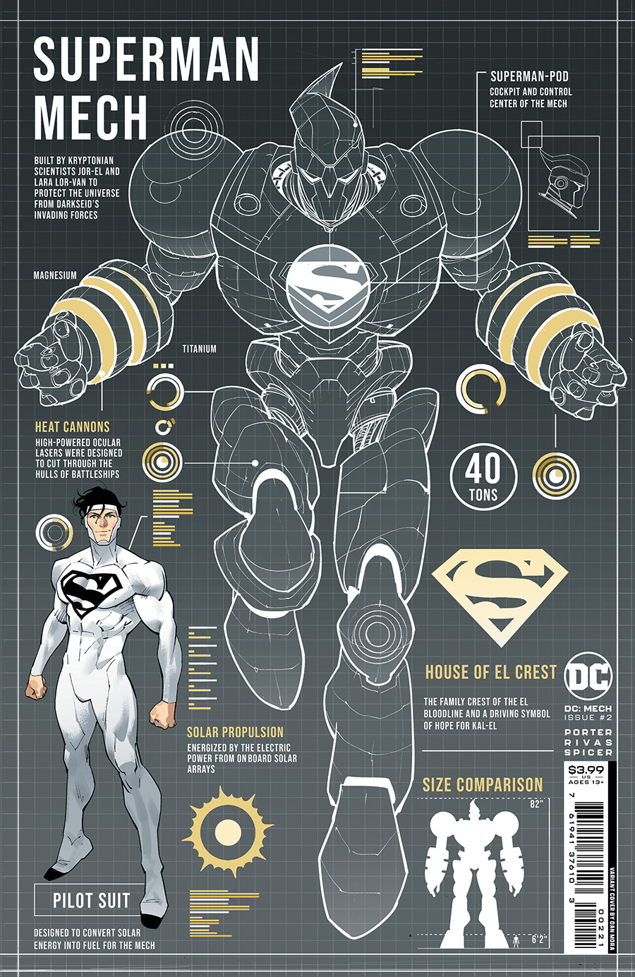 DC Mech #2 Cover B Variant Dan Mora Card Stock Cover