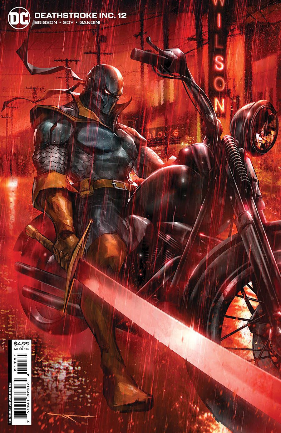 Deathstroke Inc #12 Cover D Incentive Ivan Tao Card Stock Variant Cover