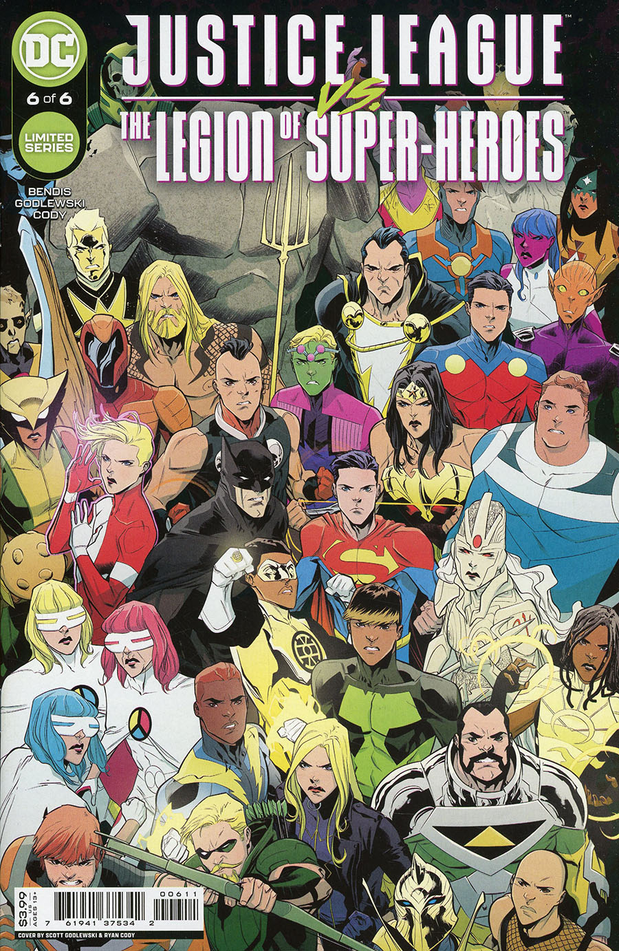 Justice League vs The Legion Of Super-Heroes #6 Cover A Regular Scott Godlewski Cover