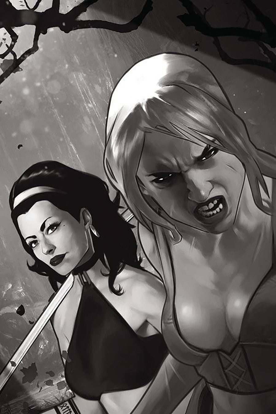 Belit & Valeria Swords vs Sorcery #4 Cover G Incentive Francesco Tomaselli Black & White Virgin Cover