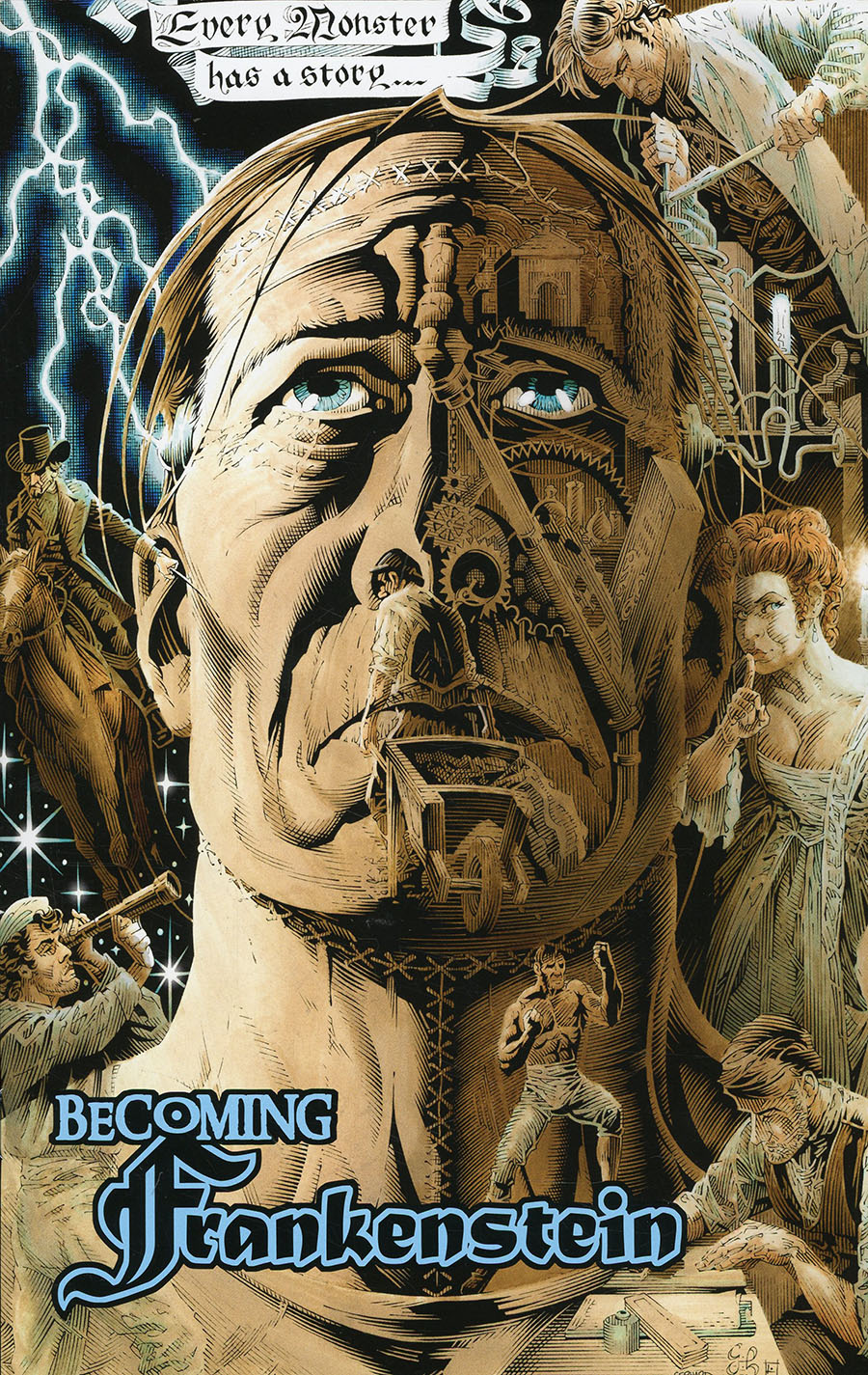 Becoming Frankenstein #1 Cover B Incentive Craig Hamilton Variant Cover