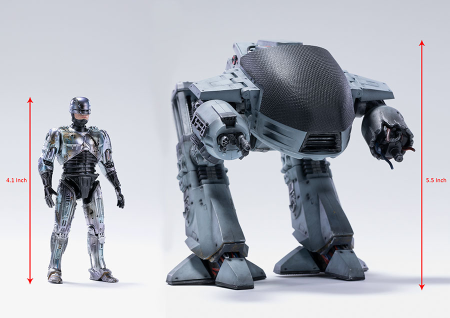 Robocop ED-209 vs Robocop Battle Damage SDCC 2022 Previews Exclusive 2-Pack 1/8 Scale Action Figure