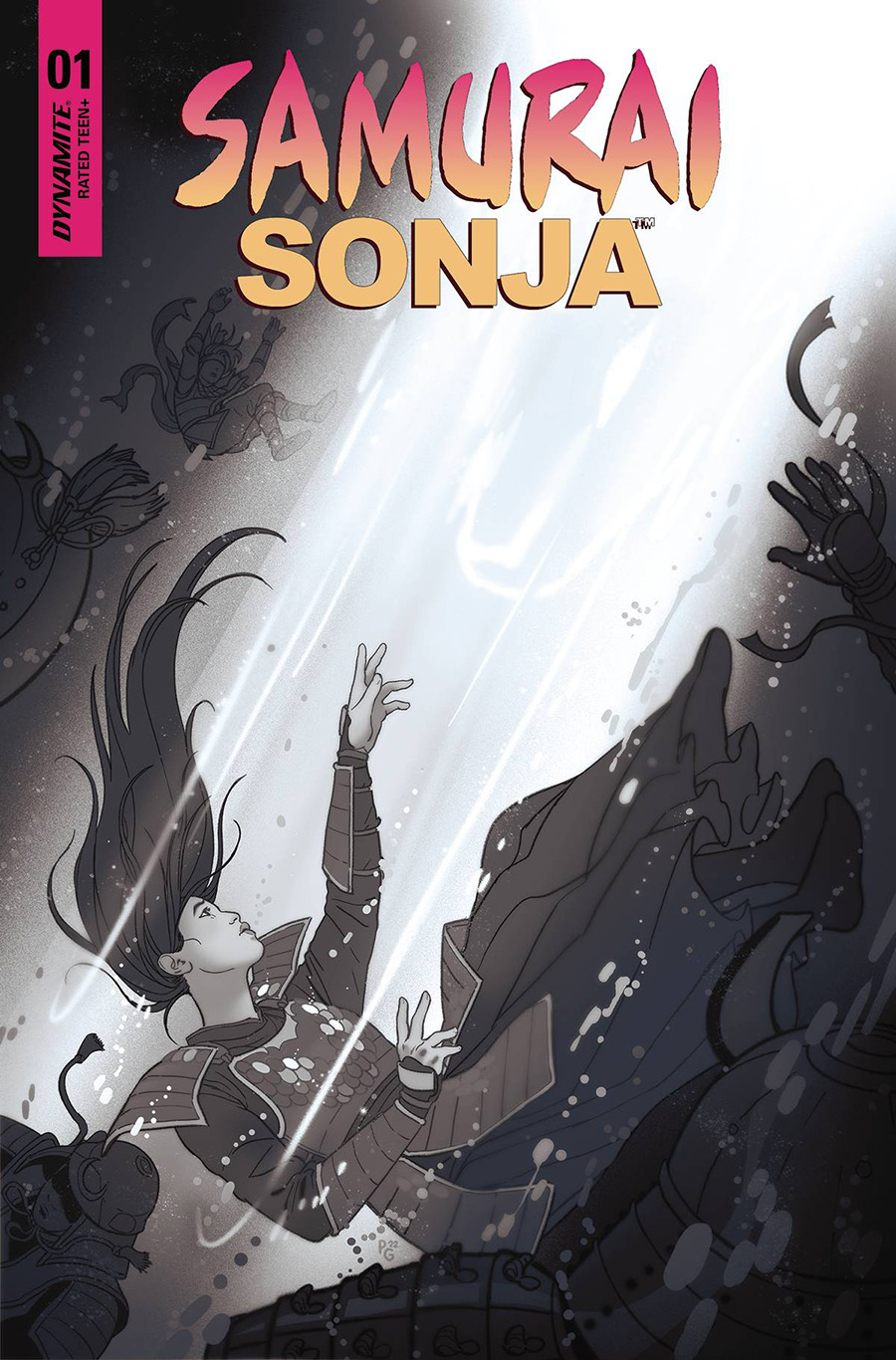 Samurai Sonja #1 Cover W Incentive Paulina Ganucheau Black & White Cover