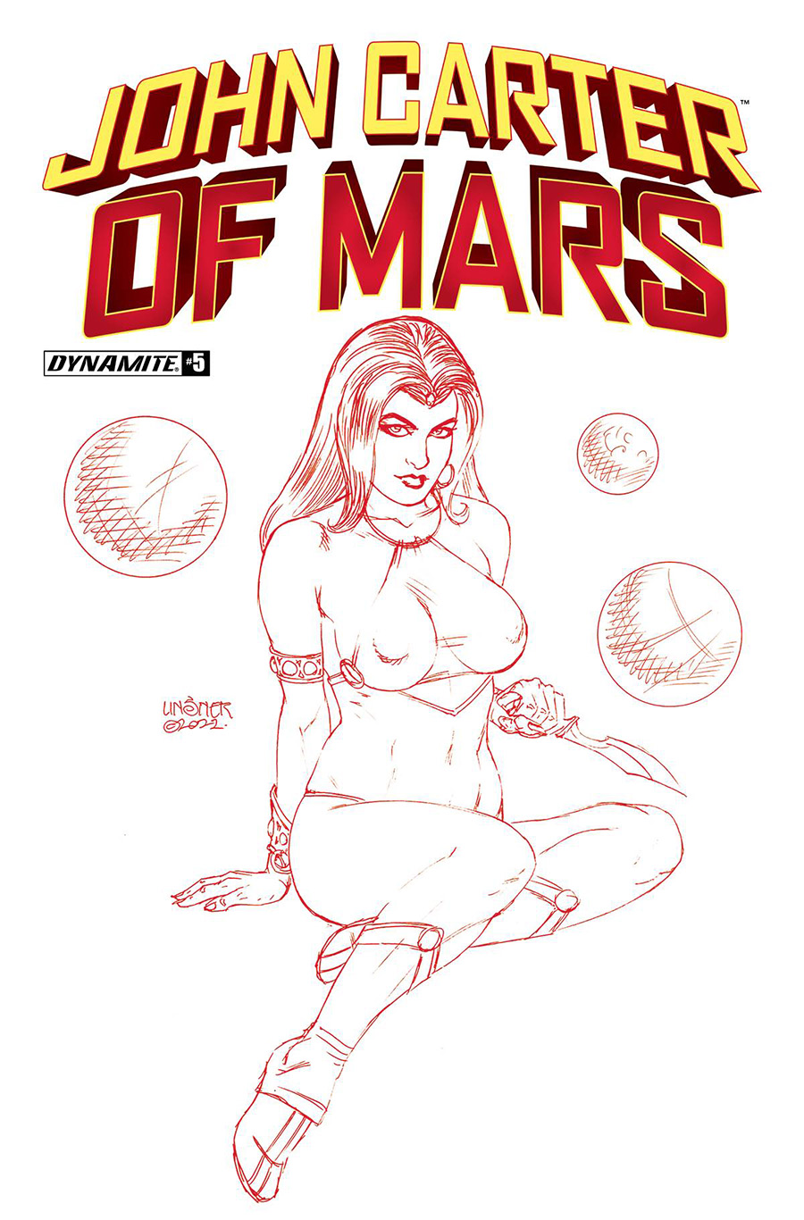 John Carter Of Mars #3 Cover P Incentive Joseph Michael Linsner Martian Red Cover