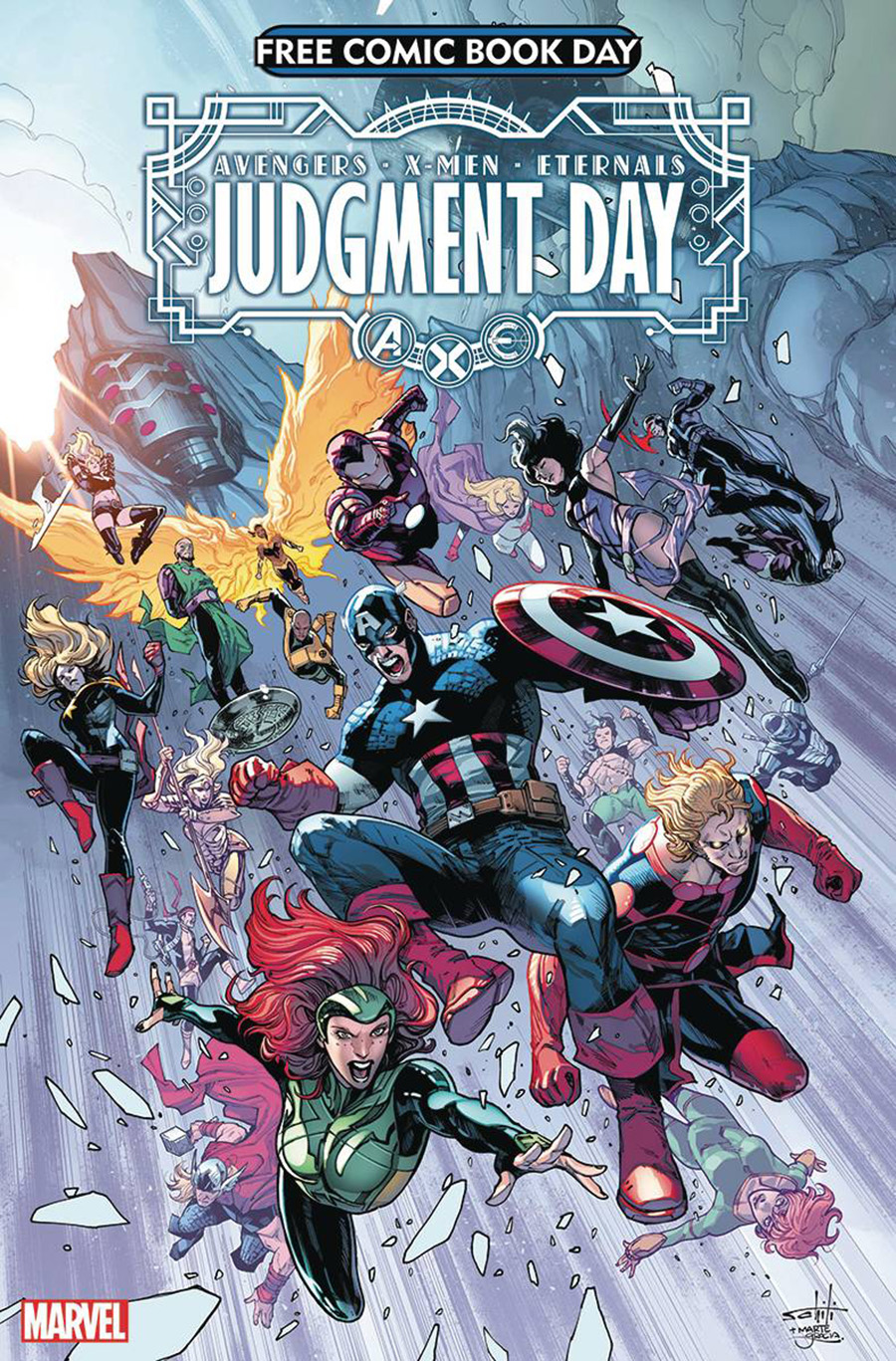 Avengers X-Men Eternals Judgement Day #1 FCBD 2022 Edition Cover A Regular Valerio Schiti Cover