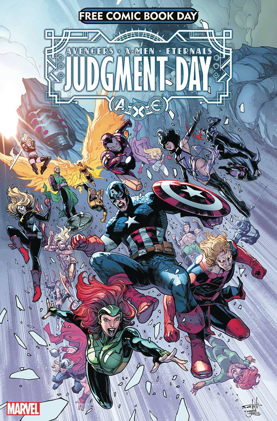 Avengers X-Men Eternals Judgement Day #1 FCBD 2022 Edition Cover A Regular Valerio Schiti Cover