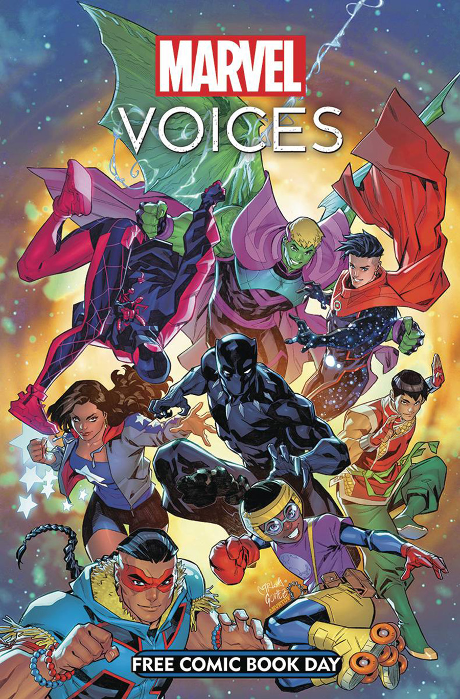 Marvels Voices #1 FCBD 2022 Cover A Regular Carlos E Gomez & Jesus Aburtov Cover