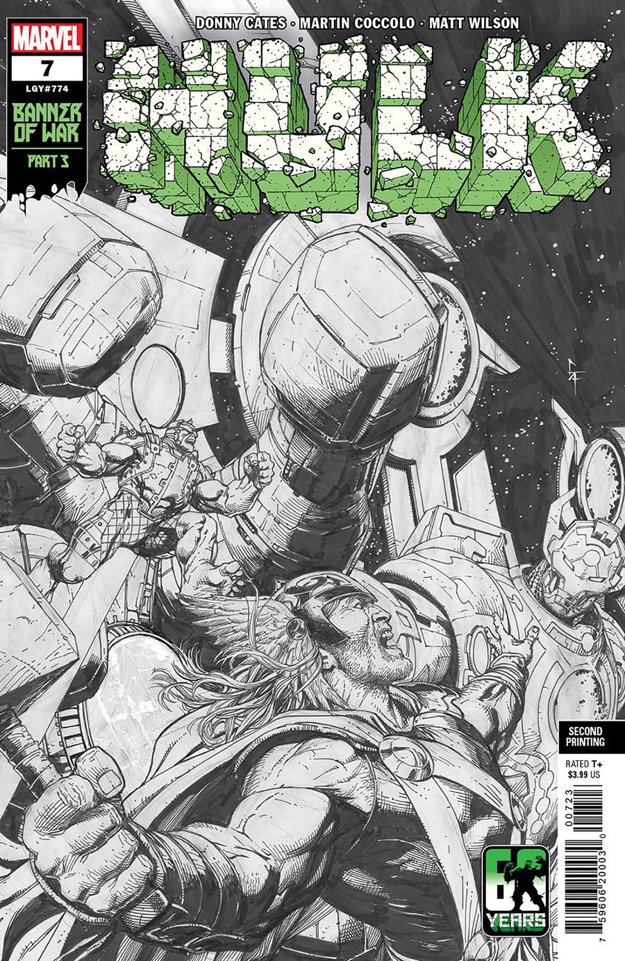 Hulk Vol 5 #7 Cover J 2nd Ptg Incentive Gary Frank Sketch Variant Cover (Banner Of War Part 3)