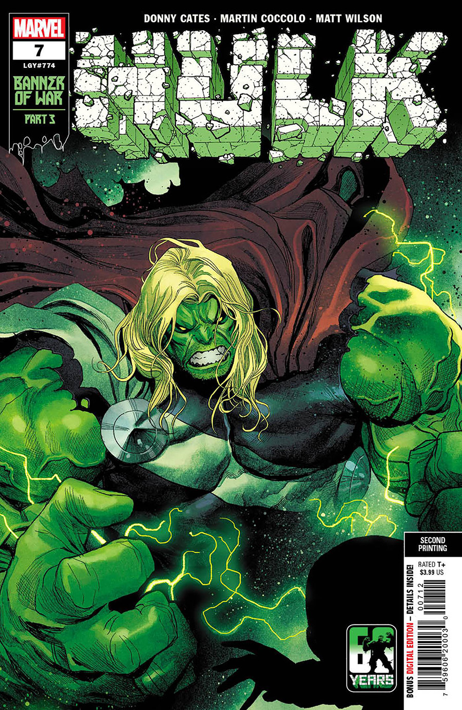 Hulk Vol 5 #7 Cover I 2nd Ptg Martin Coccolo Variant Cover (Banner Of War Part 3)