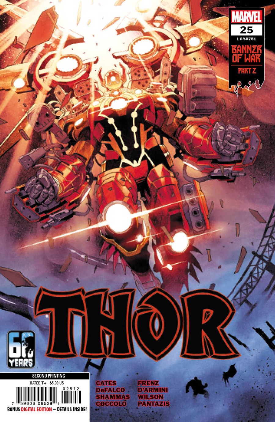 Thor Vol 6 #25 Cover J 2nd Ptg Martin Coccolo Variant Cover (Banner Of War Part 2)